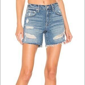 Lovers + Friends Distressed Boyfriend Shorts Size 28 Denim Cutoffs Festival